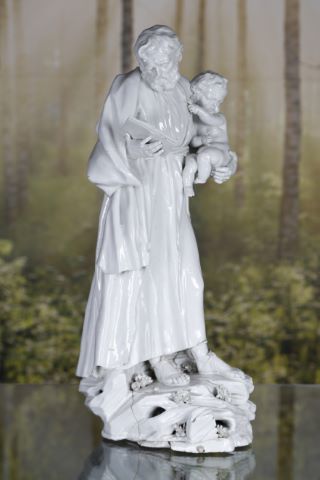 Grand groupe représentant saint Joseph tenant l’Enfant Jésus