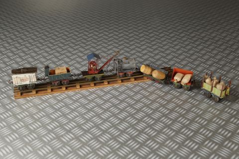 Lot de wagons marchandises