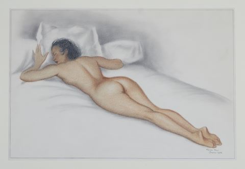 Pierre Fau (1888-1960) Femme nue couchée