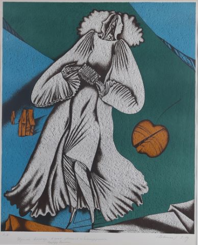 Édouard Zéléline (1938-2002) Personnage sur fond...