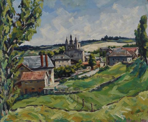 Village & Pont sur la rivière