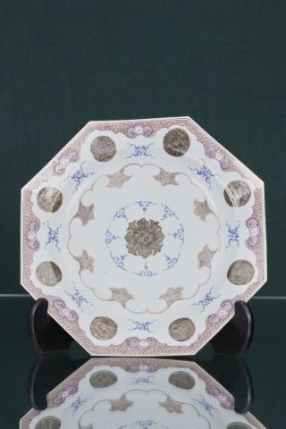 Paire de plats octogonaux