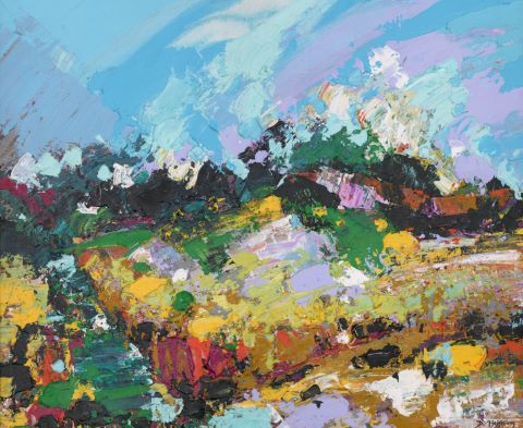 Didier Hoffmann (né en 1950) Paysage abstrait