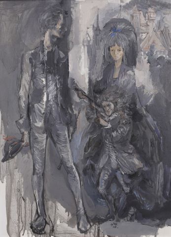 3 œuvres à l’huile sur toile