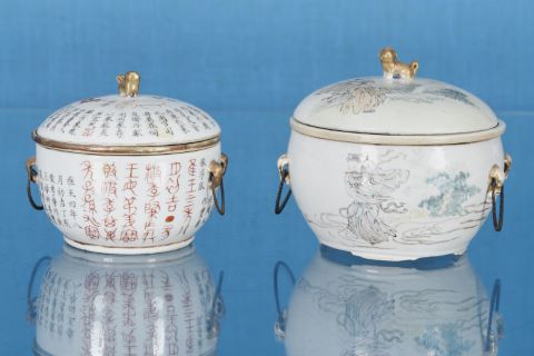 2 pots couverts et leur doublure