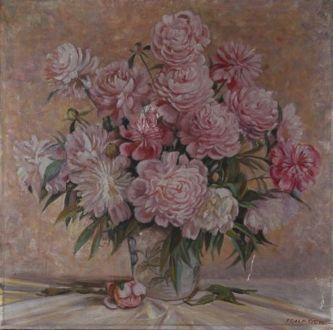 Franz Schaden (1888-1938) Nature morte au bouquet...