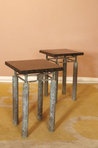 Paire de tables basses pour terrasse