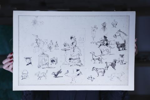 Jules Noël (1810-1881) Études de personnages...