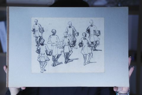 Jules Noël (1810-1881) Étude d'homme de dos