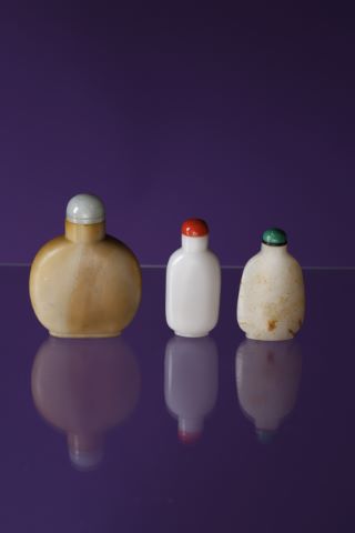 Trois flacons tabatières