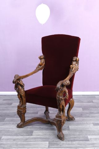 D'après Andrea Brustolon Important fauteuil