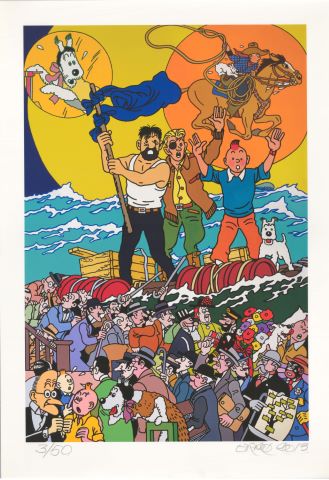 Three full moons for Tintin