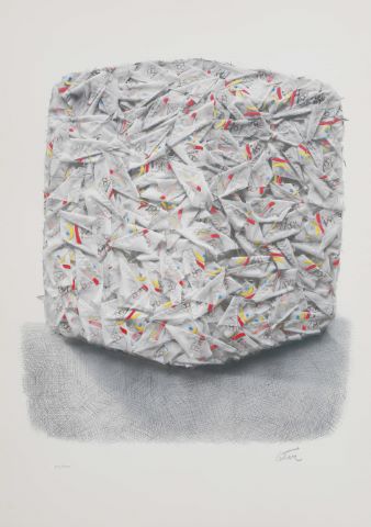 César (1921-1998) Compression de drapeaux...