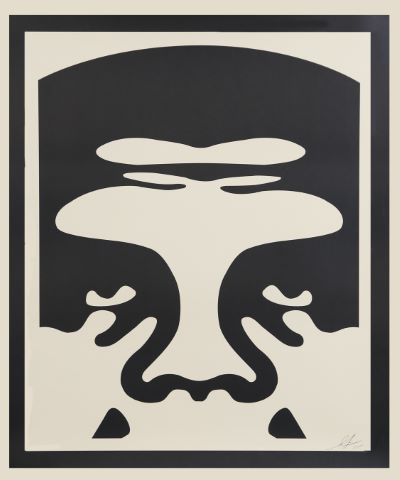 Shepard Fairey (né en 1970) 3 faces Obey Giant