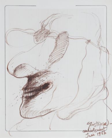 John Christoforou (1921-2014) Homme de profil