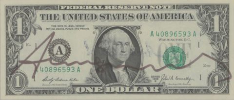 One dollar bill