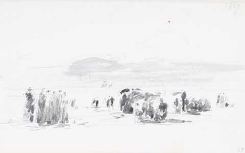 Attribué à Eugène Boudin (1824-1898) Scène...