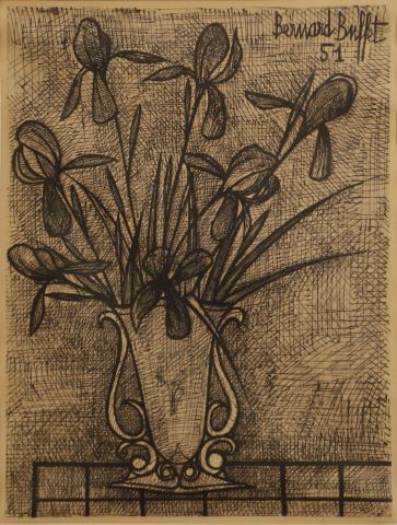 Bouquet d’iris dans un vase