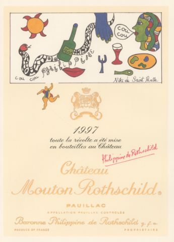 Étiquette de bouteille Château Mouton Rothschild