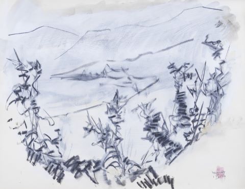 Manolis Calliyannis (1923-2010) Paysage de Lesbos