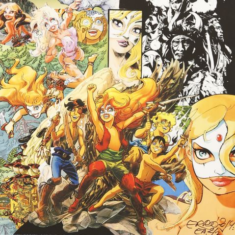 Erró (né en 1932) Les Amazones