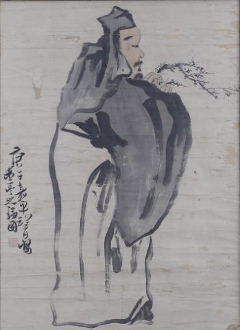 Portrait en pied d'un peintre