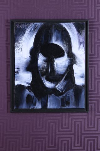 Portrait de femme au casque