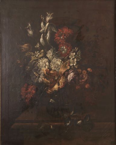 Ecole française du XVIIe siècle Bouquet de fleurs