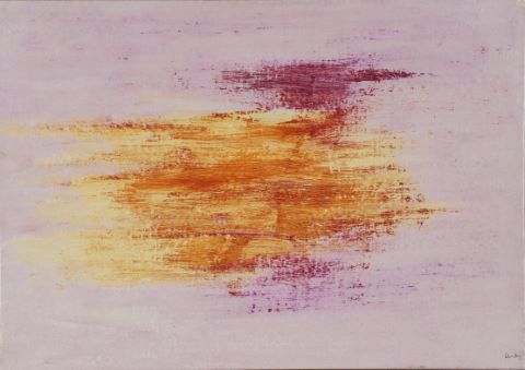 Composition abstraite - orange, magenta & mauve