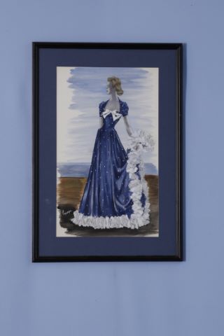 Projet de robe du soir pour Patou, dans les années…