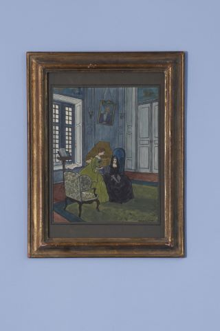 Deux femmes dans un intérieur du XVIIIe siècle