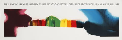 Affiche de l'exposition Paul Jenkins œuvres 1953-1986 musée Picasso Château…