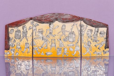 Pièce murale 10 A - triptyque