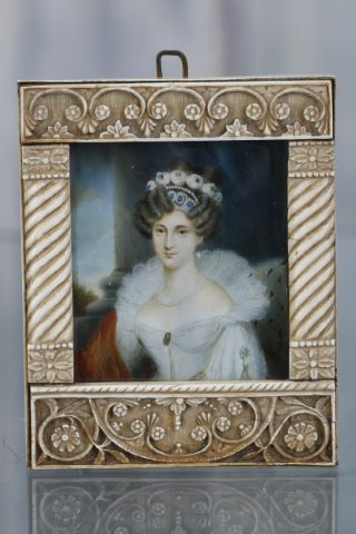 Portrait de dame miniature