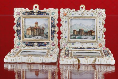 4 vues de châteaux dans les Alpes