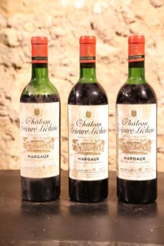 Château Prieuré-Lichine, Margaux 3 bouteilles 1974