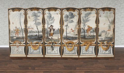 Six panneaux paravent