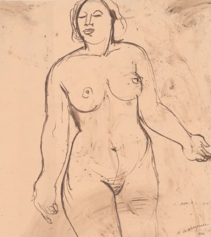 Nu féminin debout