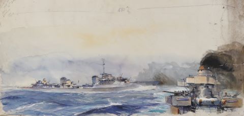 Claude le Baube (1919-2007) Croiseurs légers...