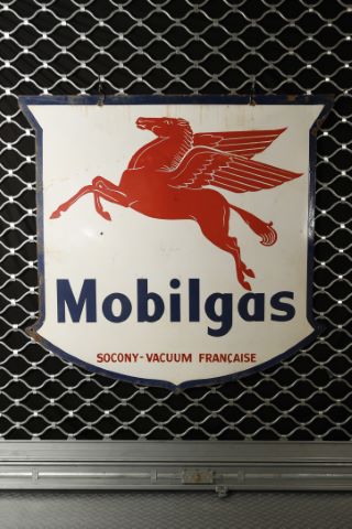 Plaque Mobilgas double face