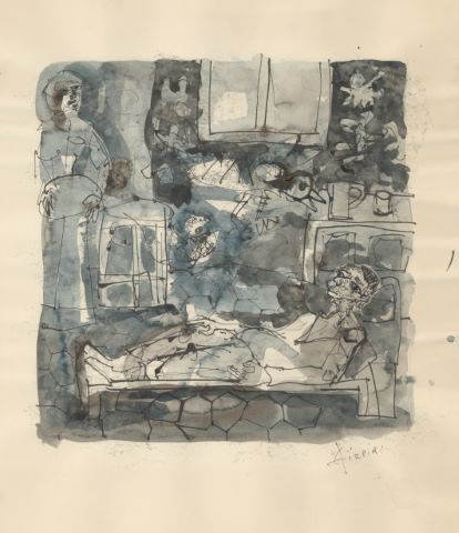 Homme couché
