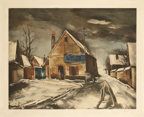 D’après Maurice de Vlaminck Rue sous la neige