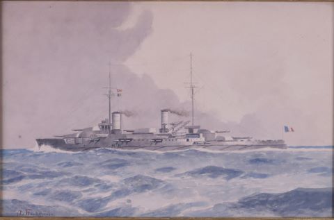 Emilios Prosalentis (1859-1926) Le Cuirassé...