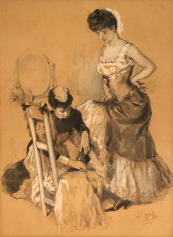 Jacques Wely (1873-1910) Élégante et sa femme...