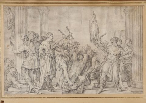 Martyr bastonné par un doge et un Turc