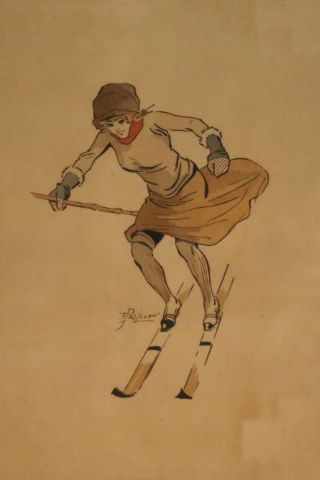 René Préjelan (1877-1968) La Skieuse