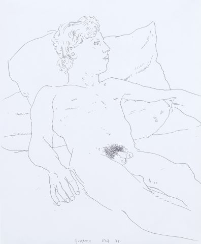 David Hockney (né en 1937) Gregory nu