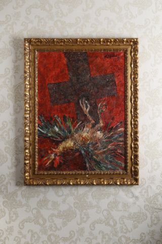 Anatoli Belkin (né en 1953) Oiseau et croix