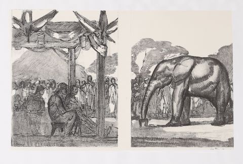 D'après Paul Jouve (1878-1973) L'éléphant...