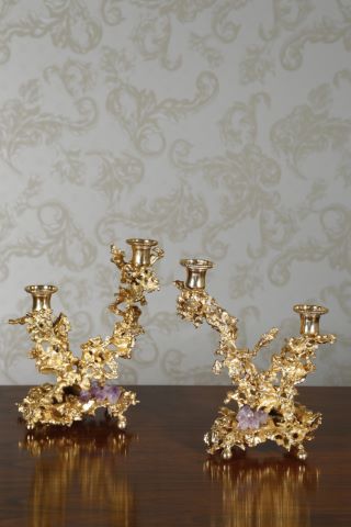 Paire de bougeoirs